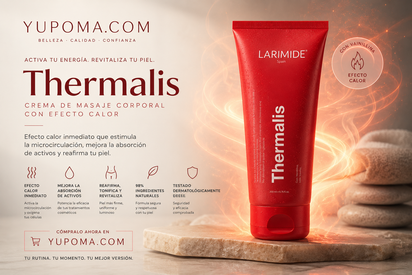 LARIMIDE Thermalis – Crema de masaje corporal con efecto calor 200ml