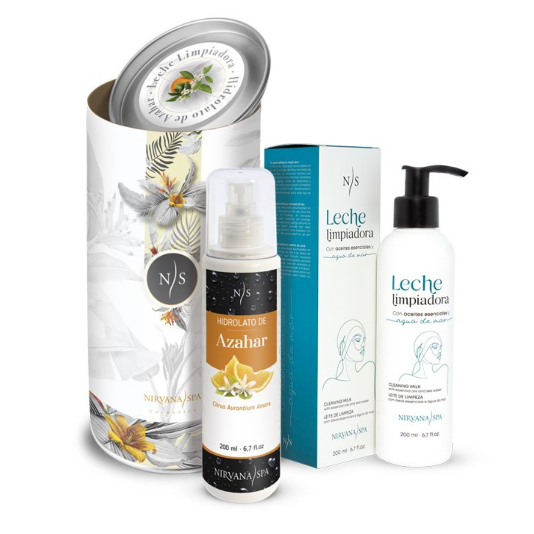Pack Beauty At Home. Leche Limpiadora + Hidrolato de Azahar de Nirvana Spa