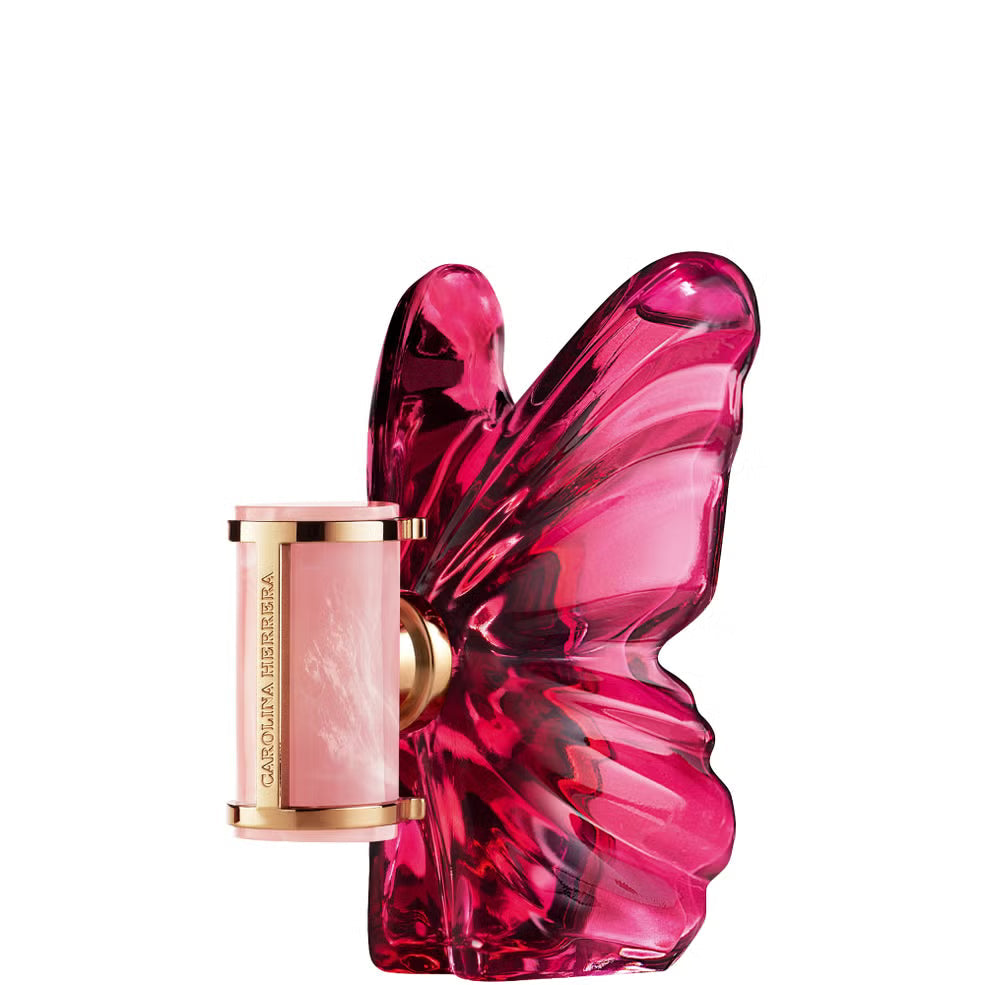 Carolina Herrera La Bomba frasco mariposa fucsia