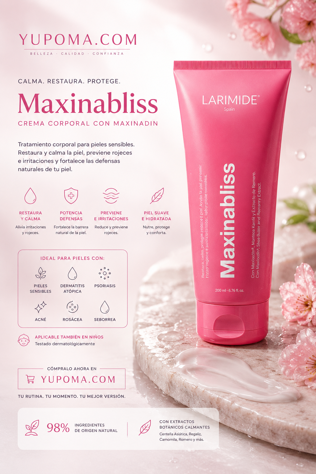 LARIMIDE Maxinabliss – Crema Corporal con Maxinadin 200ml