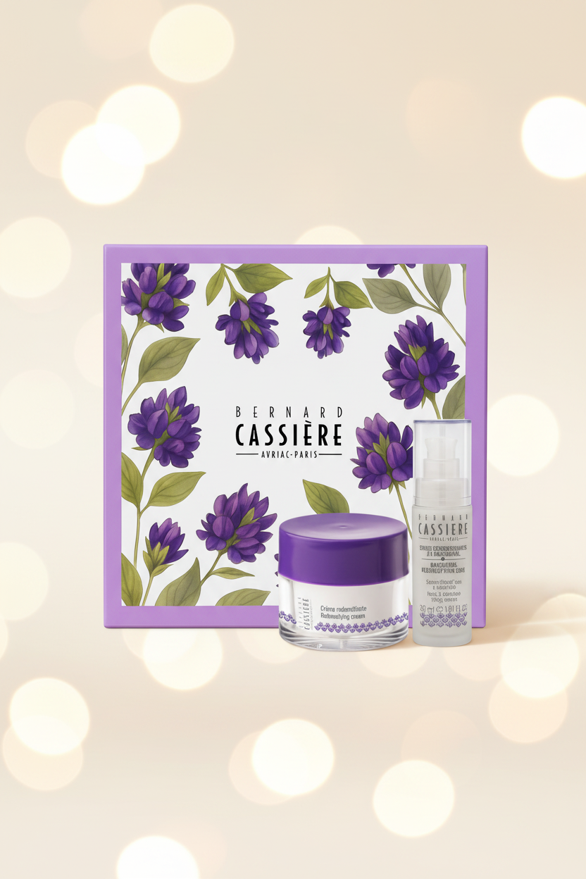 Bernard Cassière Pack Bakuchiol Redensifying Care - fondo crema con bokeh