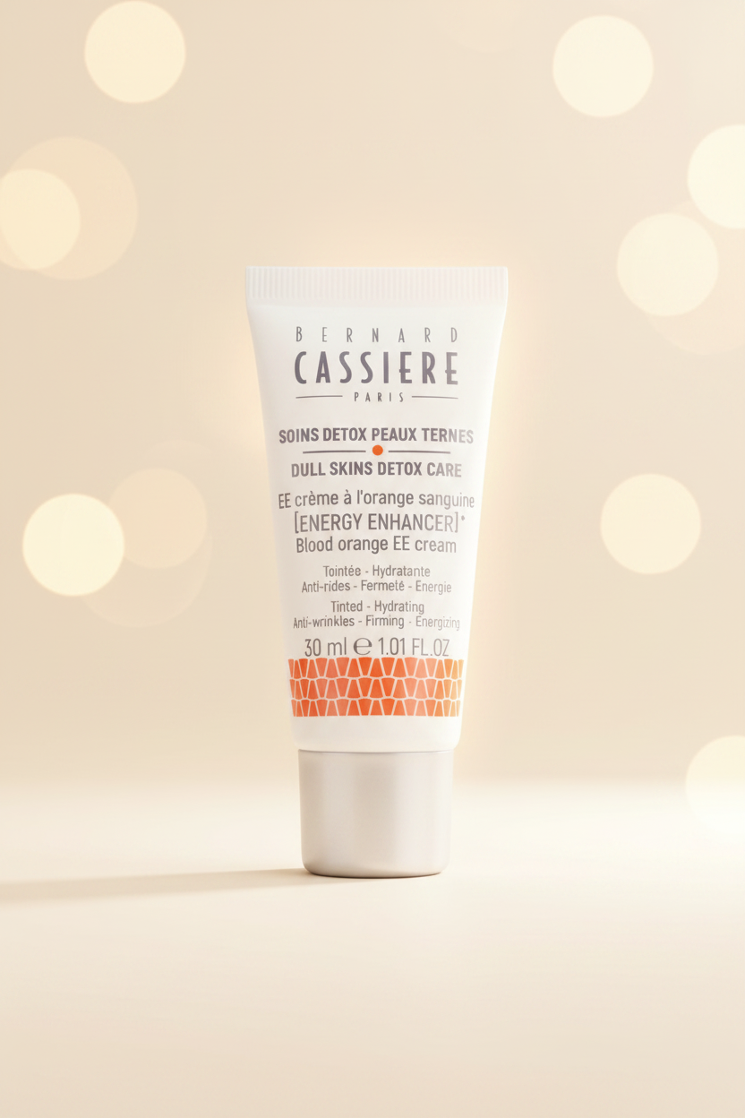 Bernard Cassière EE Cream Blood Orange - fondo crema con bokeh