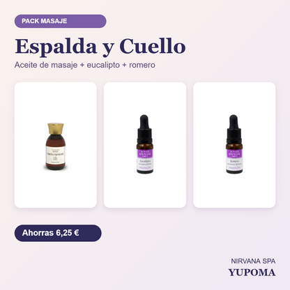 Pack Masaje Espalda y Cuello Nirvana Spa
